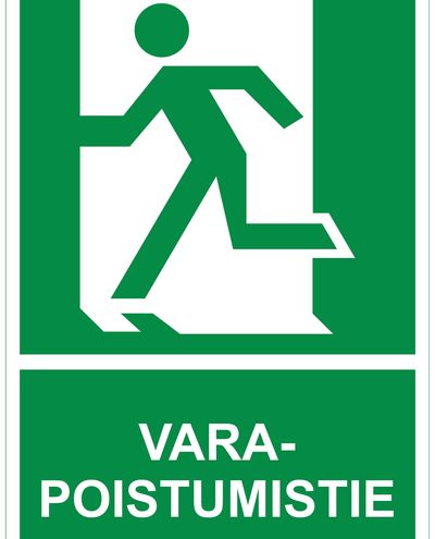 Nödutgångar får inte täckas över, Reflekterande klistermärke, 200x300 mm