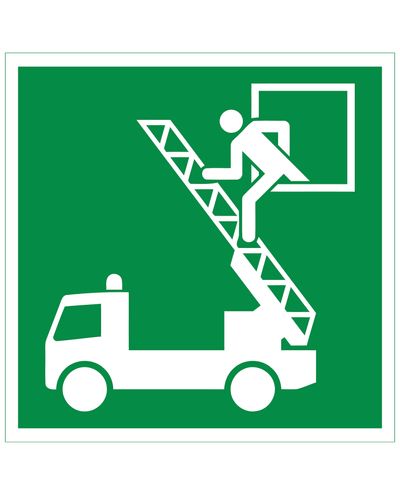 lämna räddningsfordonet, Plast efterreflekterande 1 mm, 200x200 mm