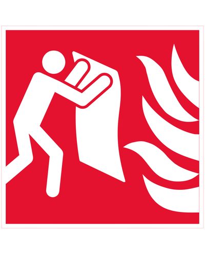 Brandsläckningsfilt, magnetisk reflex, 200x200 mm