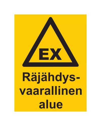 Farligt område, klistermärke, 200x300 mm