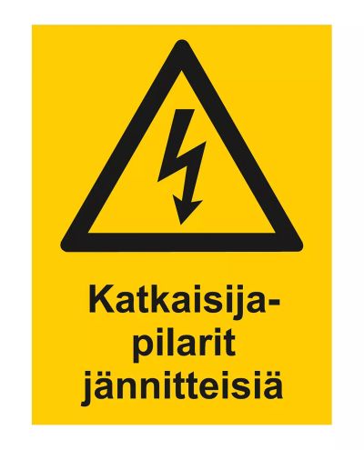 Säkringsstolpar fasförande, klistermärke, 200x300 mm