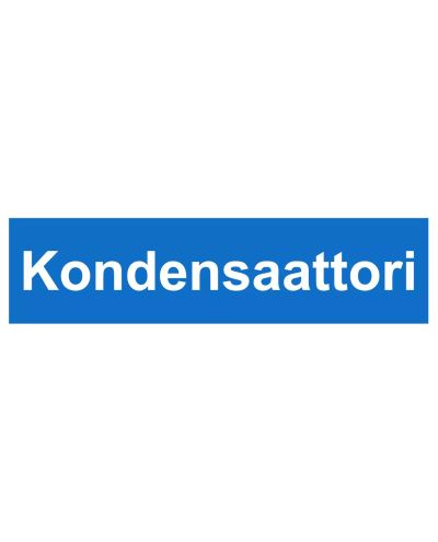 Kondensator, klistermärke, 400x100 mm