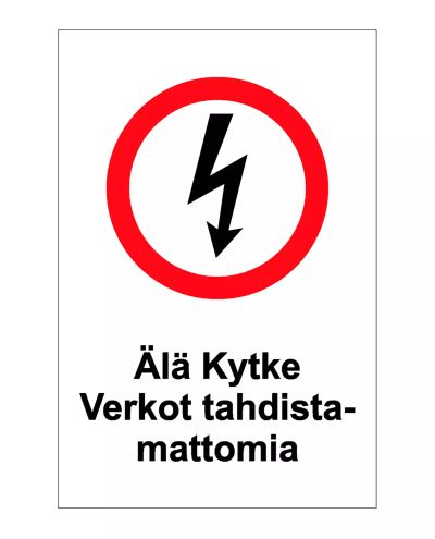 Anslut inte osynkroniserat, Klistermärke, 200x300 mm
