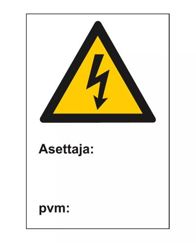 Elektrisk fara, klistermärke, 200x300 mm