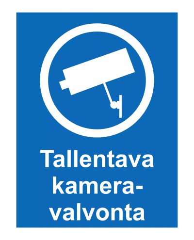 Inspelande kameraövervakning, Klistermärke, 200x300 mm