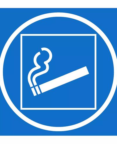 Rökplats symbol, Magnet, 200x200 mm