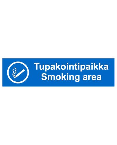 Rökområde, klistermärke, 400x100 mm
