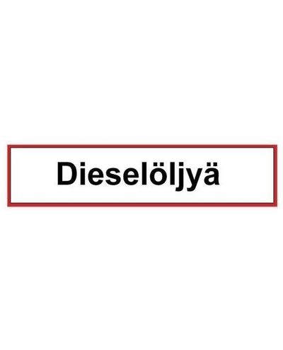 Dieselolja, Klistermärke, 400x100 mm