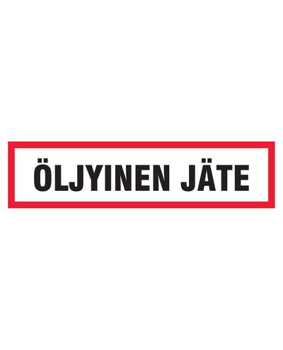 Oljeavfall, Klistermärke, 400x100 mm