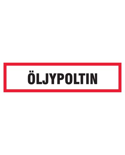 Oljebrännare, klistermärke, 400x100 mm