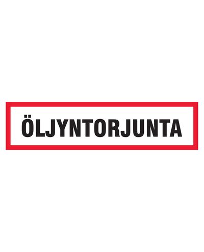Utrustning för oljebekämpning, klistermärke, 400x100 mm