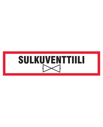 Avstängningsventil, Dekal, 400x100 mm Avstängningsventil, Dekal, 400x100 mm