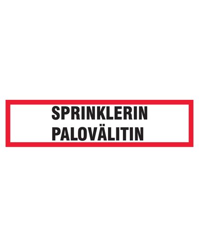 Sprinklerspridare, klistermärke, 400x100 mm Sprinklerspridare, klistermärke, 400x100 mm
