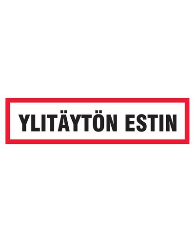 Överfyllningsskydd, klistermärke, 400x100 mm Överfyllningsskydd, klistermärke, 400x100 mm