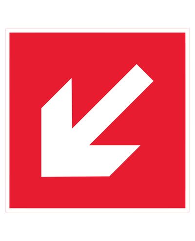 diagonal pil, retroreflekterande klistermärke, 200x200 mm
