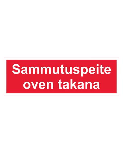 Brandfilt bakom dörren, Klistermärke, 400x100 mm