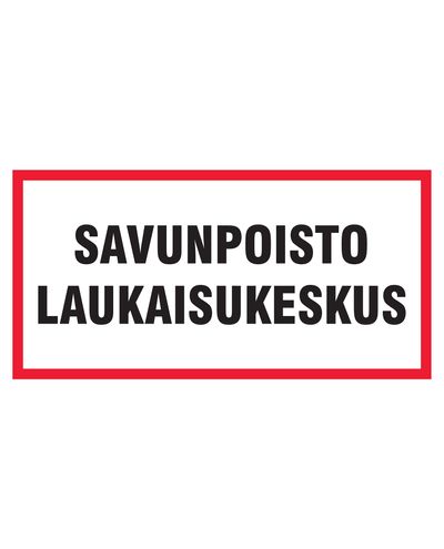 Röksugsutsläppscentral, Klistermärke, 400x200 mm