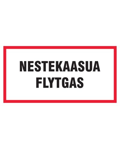 Flytande gas flyggas, klistermärke, 400x200 mm