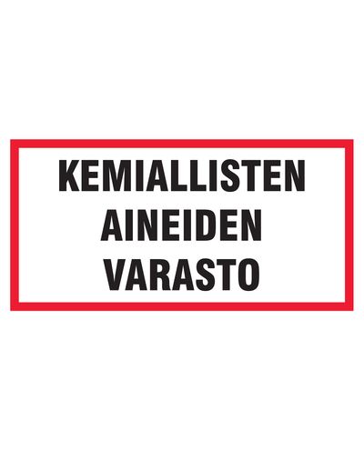 Kemikalieförvaring, klistermärke, 400x200 mm