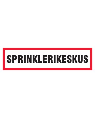 Sprinklercentral, klistermärke, 400x100 mm