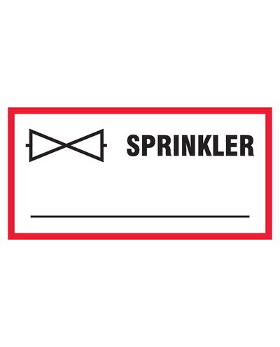 Sprinkleravstängning, Dekal, 400x200 mm