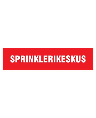 Sprinklercentral, klistermärke, 400x100 mm Sprinklercentral, klistermärke, 400x100 mm