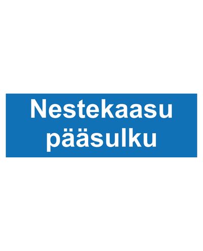 Gasol huvudavstängning, Dekal, 400x100 mm