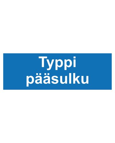 Kvävgas huvudtätning, klistermärke, 400x100 mm