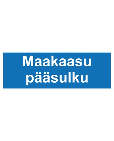 Huvudavstängning för naturgas, Dekal, 400x100 mm