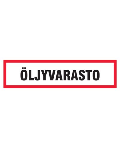 Oljeförvaring, klistermärke, 400x100 mm