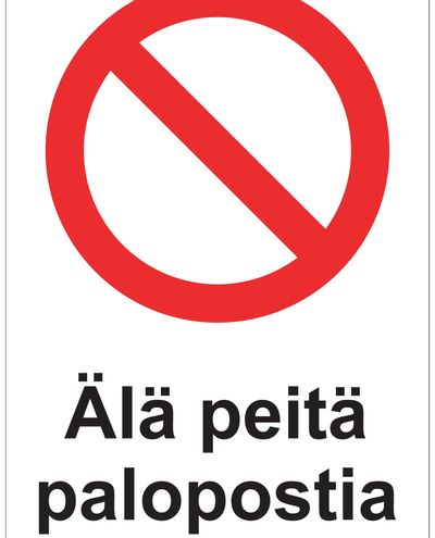 Täck inte över brandposten, Klistermärke, 200x300 mm Täck inte över brandposten, Klistermärke, 200x300 mm