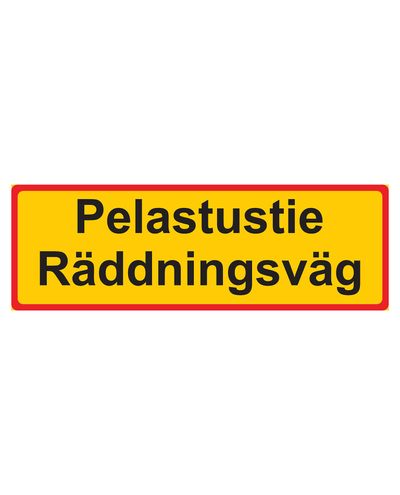 Räddningsväg räddningsväg, R1 ibond, 600x200 mm Räddningsväg räddningsväg, R1 ibond, 600x200 mm