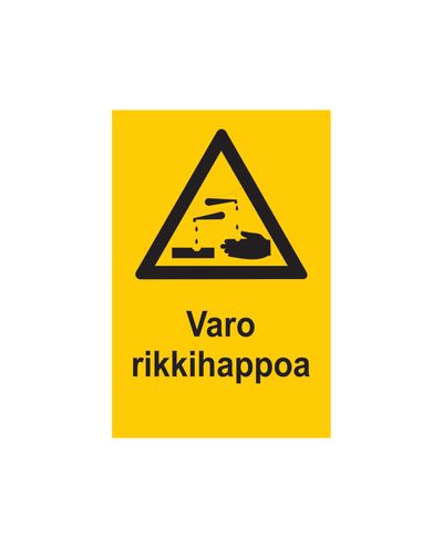 Se upp för svavelsyra, Klistermärke, 200x300 mm Se upp för svavelsyra, Klistermärke, 200x300 mm