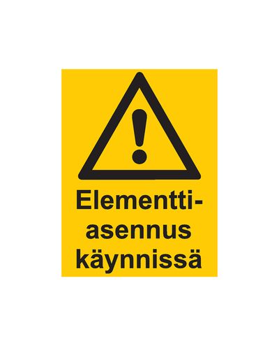 Elementinstallation pågår, Klistermärke, 200x300 mm