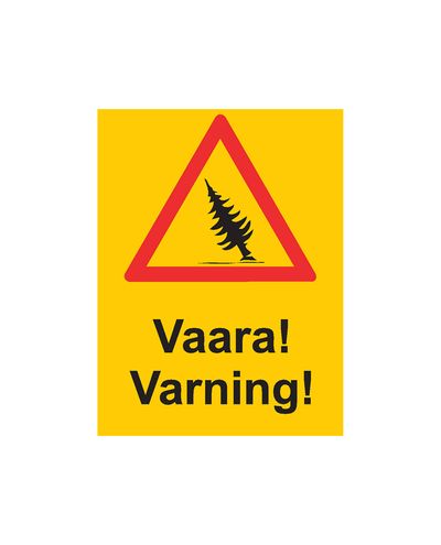 Varningsskylt, klistermärke, 200x300 mm Varningsskylt, klistermärke, 200x300 mm