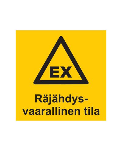 Farligt område, klistermärke, 200x300 mm