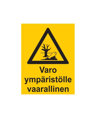 Se upp för miljöfaror, Klistermärke, 200x300 mm