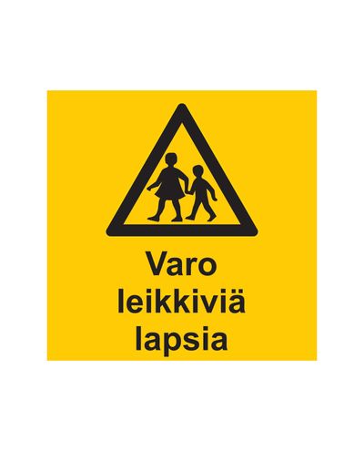 Se upp för lekande barn, klistermärke, 200x300 mm