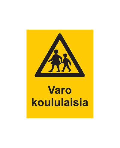 Se upp för skolbarn, klistermärke, 200x300 mm