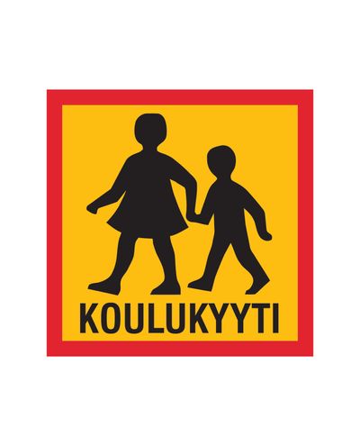 Skolbuss, klistermärke, 400x400 mm