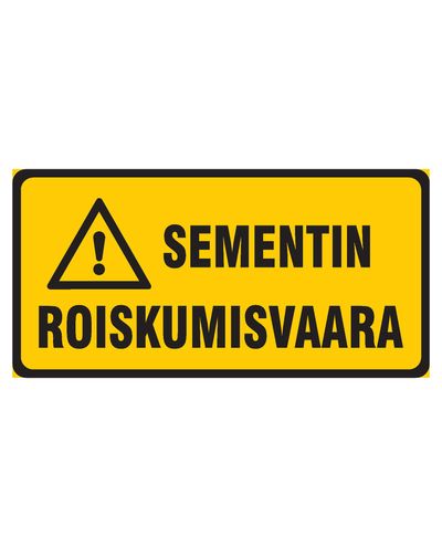 Risk för cementstänk, Klistermärke, 300x400 mm