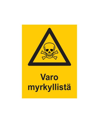 Se upp för giftiga ämnen, Klistermärke, 200x300 mm Se upp för giftiga ämnen, Klistermärke, 200x300 mm