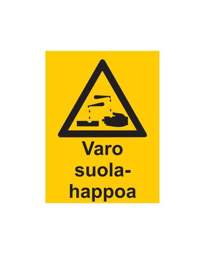 Se upp för saltsyra, Klistermärke, 200x300 mm