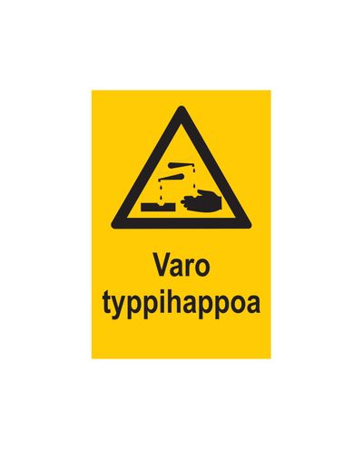 Se upp för salpetersyra, Klistermärke, 200x300 mm
