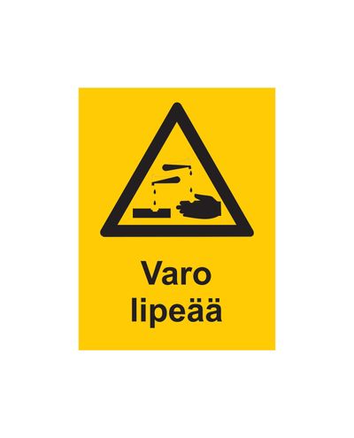 Se upp för lut, Klistermärke, 200x300 mm