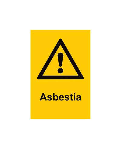 Asbest, klistermärke, 200x300 mm Asbest, klistermärke, 200x300 mm