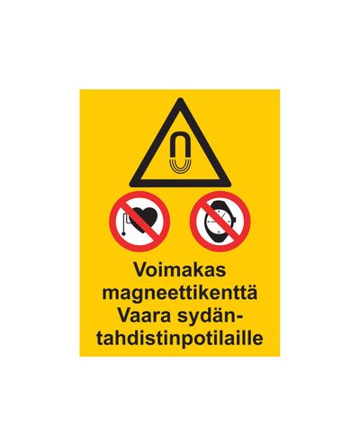 Starkt magnetfält, Klistermärke, 200x300 mm