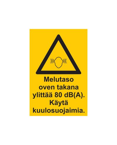 Ljudnivå bakom dörren, Klistermärke, 200x300 mm