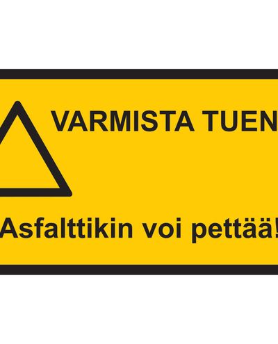 Säkerställ stöd, Klistermärke, 200x300 mm