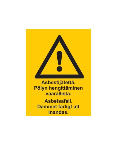Asbestavfall, Klistermärke, 200x300 mm Asbestavfall, Klistermärke, 200x300 mm